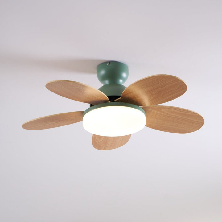 Plafonnier Ventilateur Liora en Verre Coloré pour Enfants