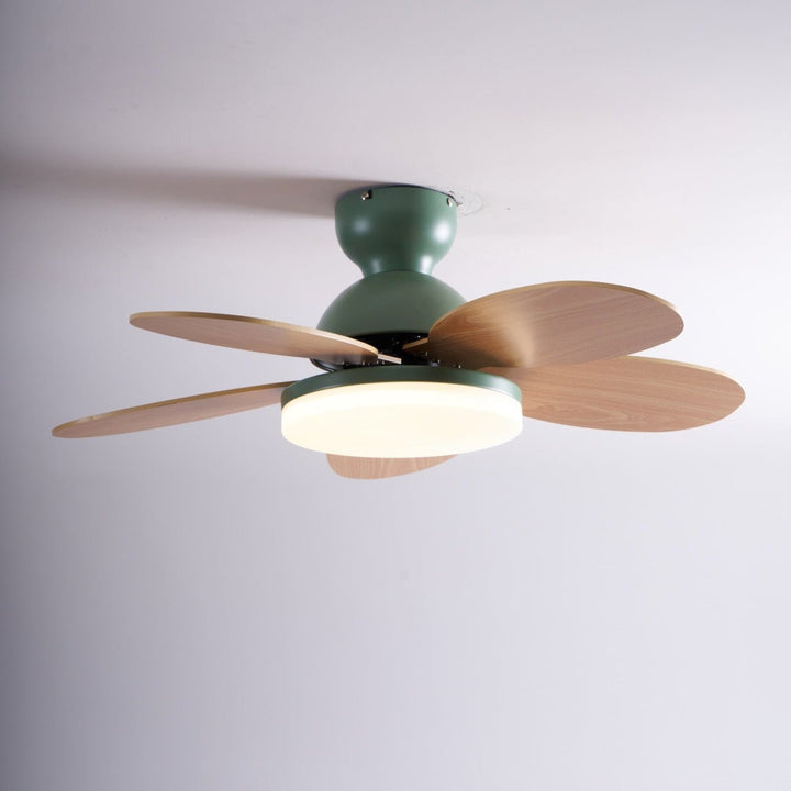 Plafonnier Ventilateur Liora en Verre Coloré pour Enfants