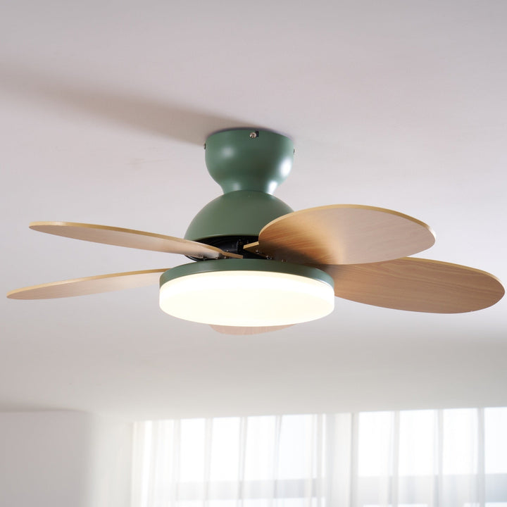 Plafonnier Ventilateur Liora en Verre Coloré pour Enfants