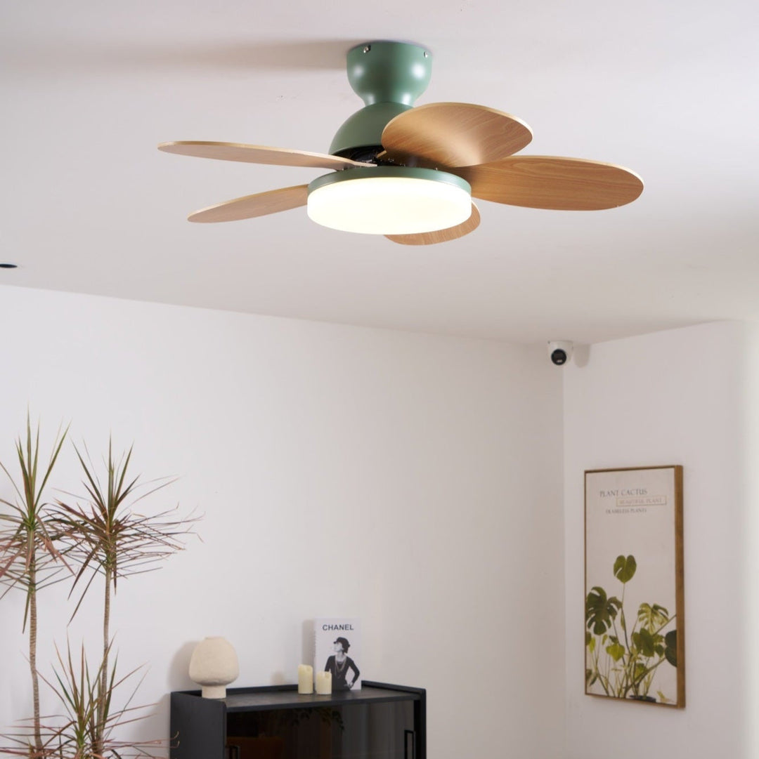 Plafonnier Ventilateur Liora en Verre Coloré pour Enfants