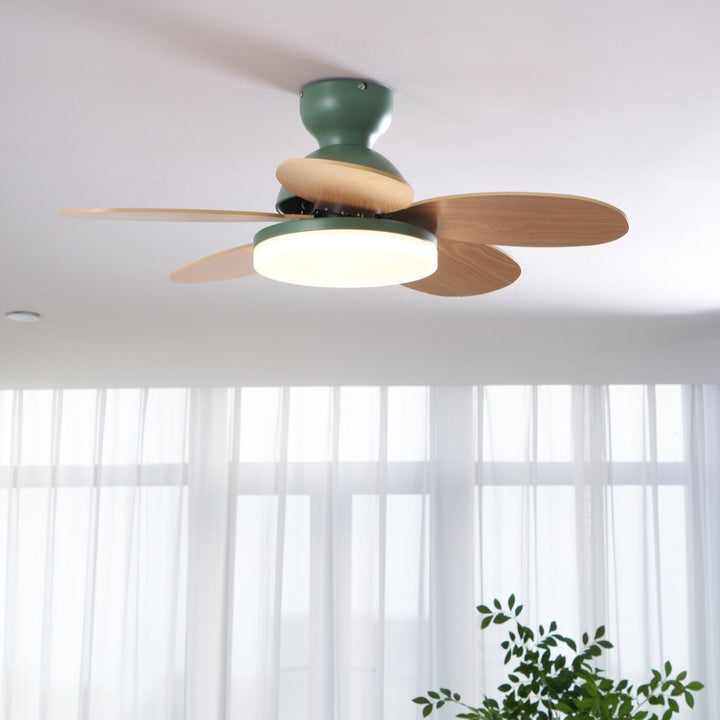 Plafonnier Ventilateur Liora en Verre Coloré pour Enfants