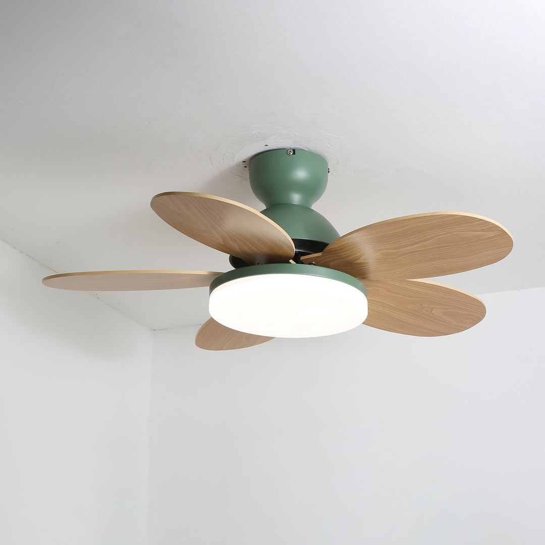 Plafonnier Ventilateur Liora en Verre Coloré pour Enfants