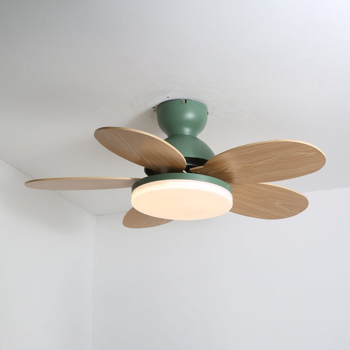 Plafonnier Ventilateur Liora en Verre Coloré pour Enfants