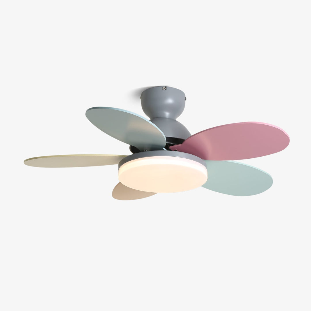 Plafonnier Ventilateur Liora en Verre Coloré pour Enfants