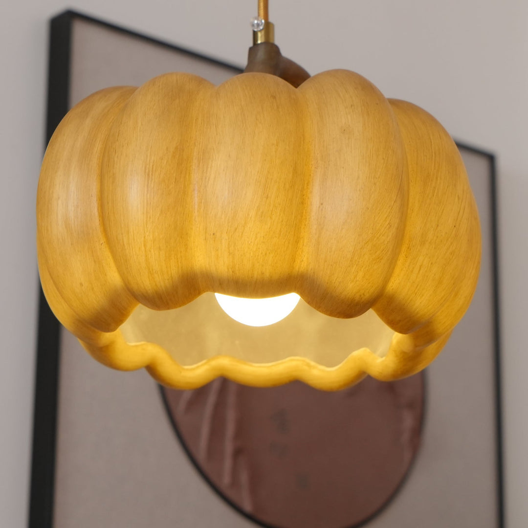 Duzy Pumpkin — Lampe Suspendue en Résine Vintage Japonaise