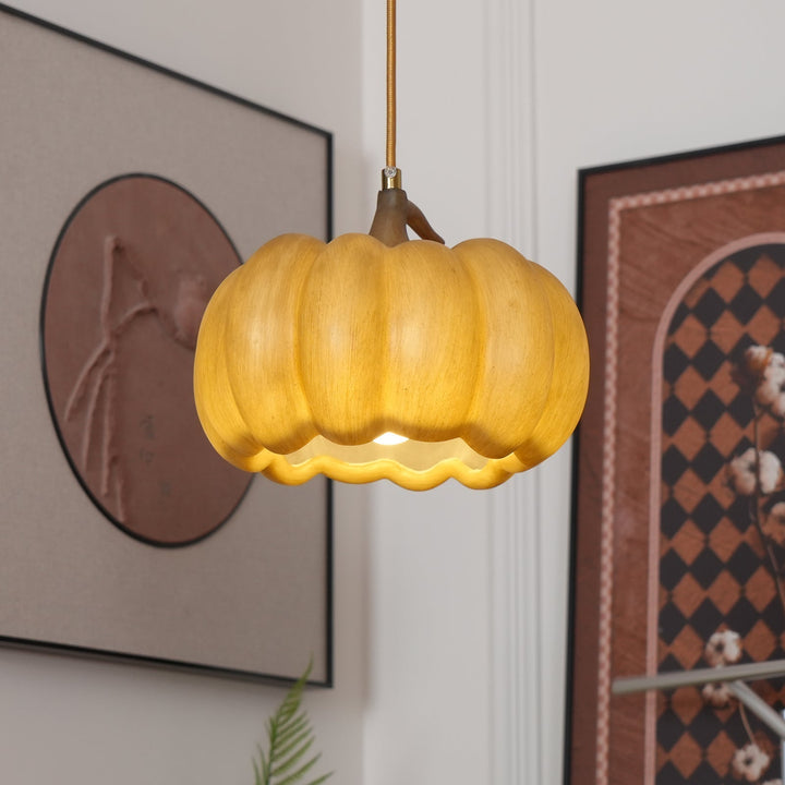 Duzy Pumpkin — Lampe Suspendue en Résine Vintage Japonaise
