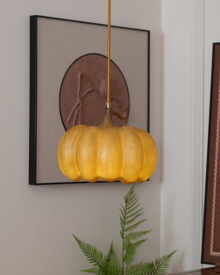 Duzy Pumpkin — Lampe Suspendue en Résine Vintage Japonaise