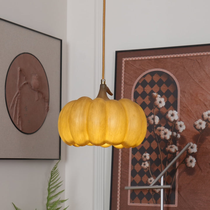 Duzy Pumpkin — Lampe Suspendue en Résine Vintage Japonaise