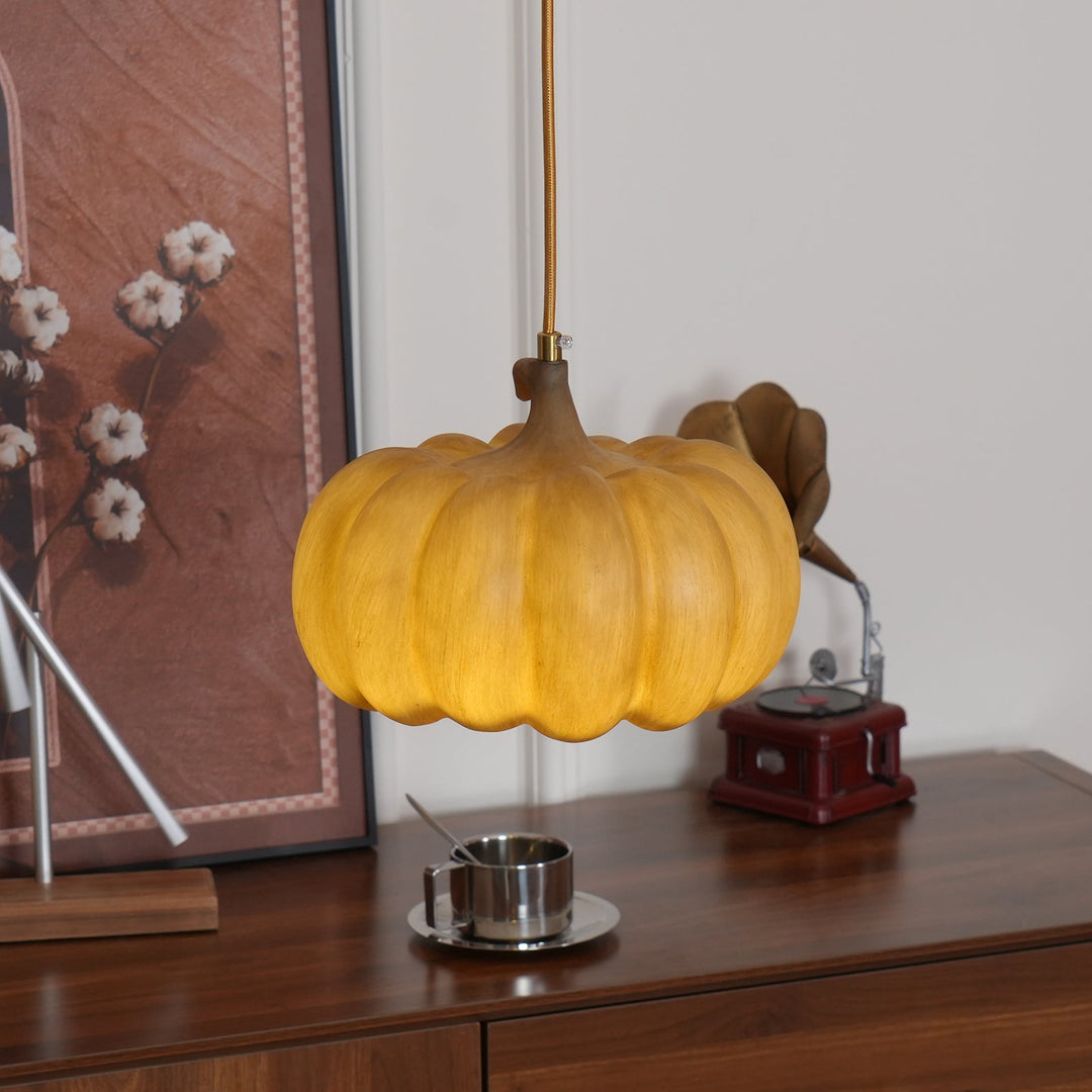 Duzy Pumpkin — Lampe Suspendue en Résine Vintage Japonaise