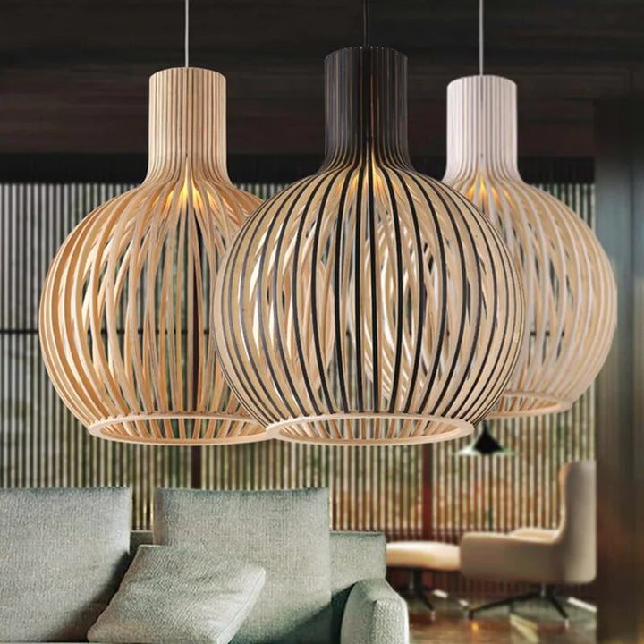 Wagner - Suspension Cage en Bois Style Campagne