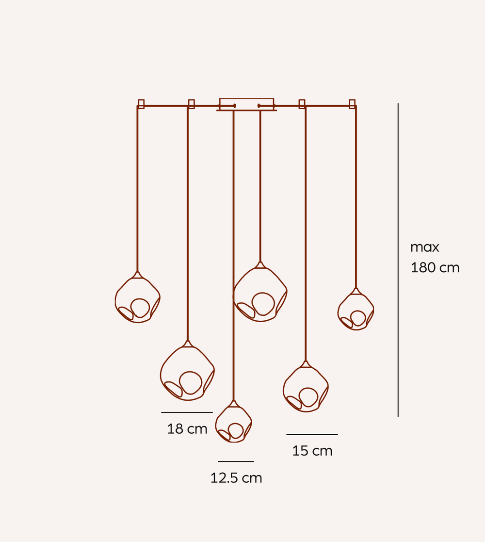 SOMOS — Suspension en verre soufflé