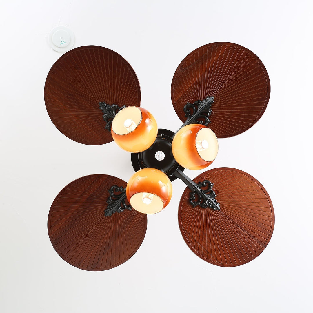 Ventilateur de Plafond Solara Tropical en Verre avec Lumière