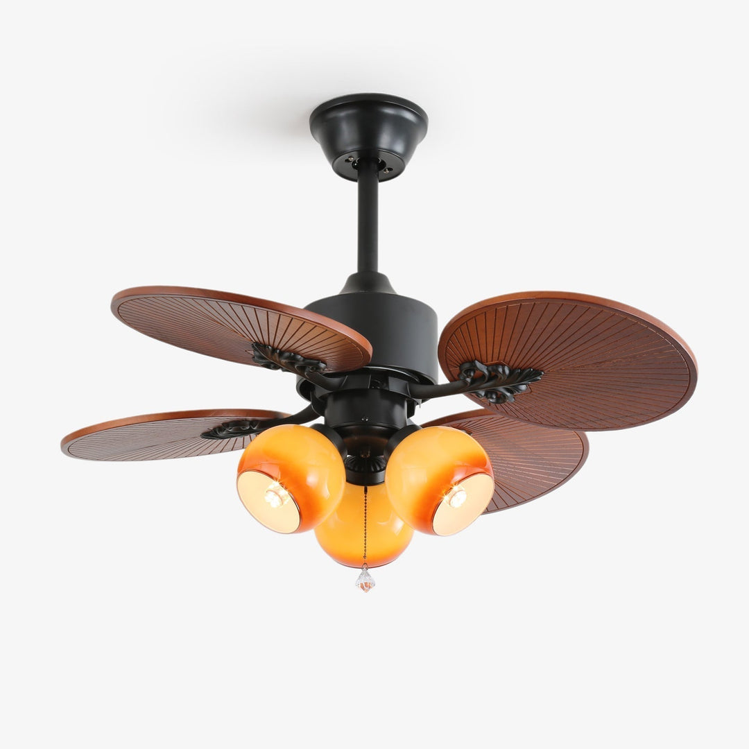 Ventilateur de Plafond Solara Tropical en Verre avec Lumière