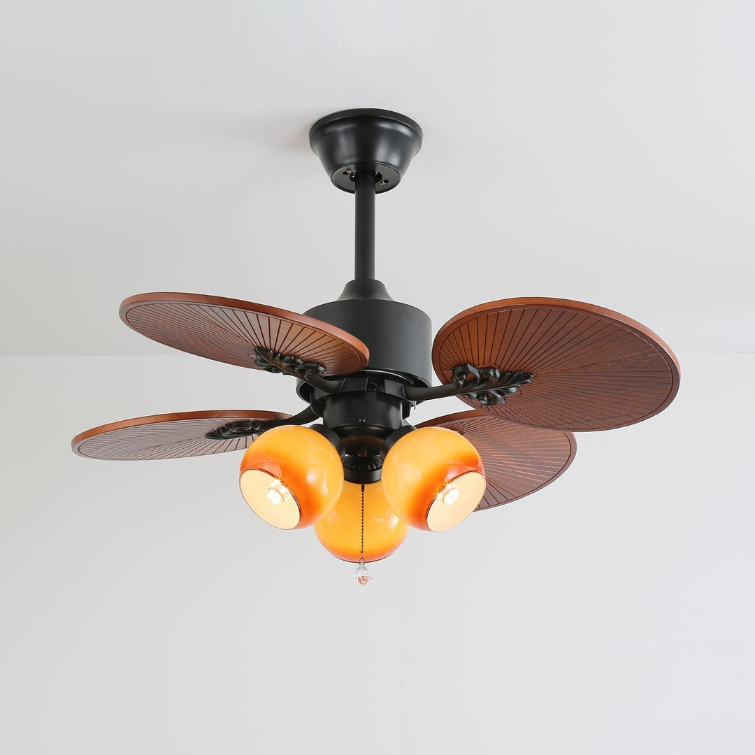 Ventilateur de Plafond Solara Tropical en Verre avec Lumière