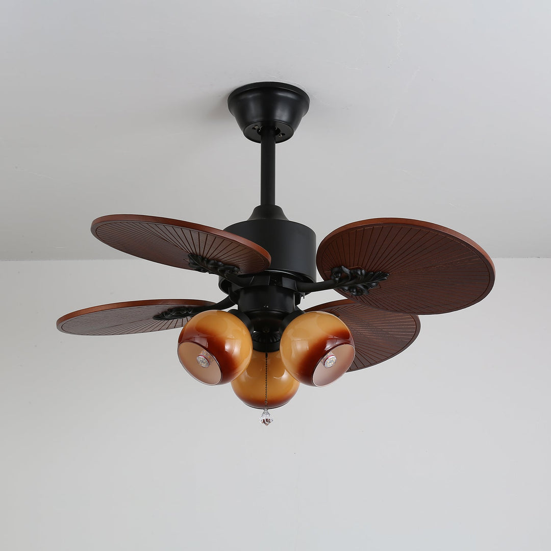 Ventilateur de Plafond Solara Tropical en Verre avec Lumière