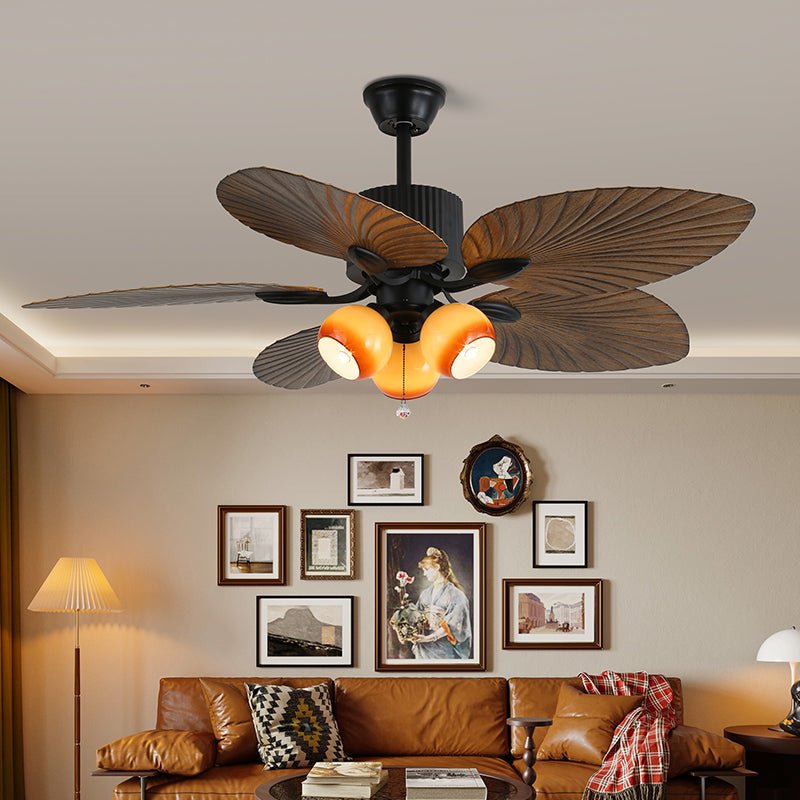 Ventilateur de Plafond Solara Tropical en Verre avec Lumière
