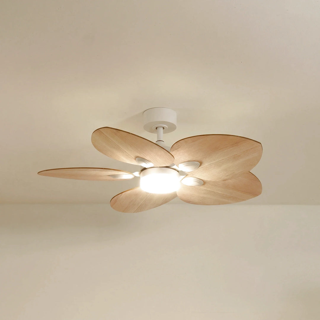 Dahlia teinté Chêne — Ventilateur de plafond design