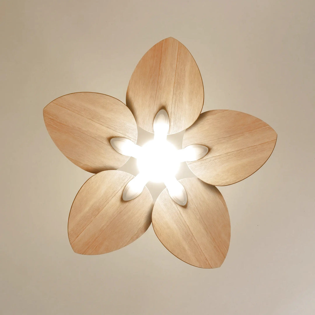 Dahlia teinté Chêne — Ventilateur de plafond design