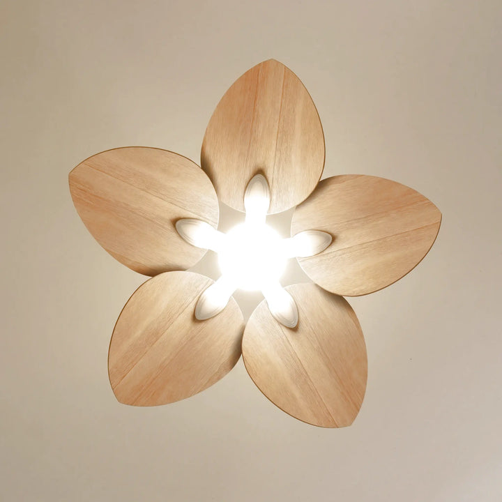 Dahlia teinté Chêne — Ventilateur de plafond design
