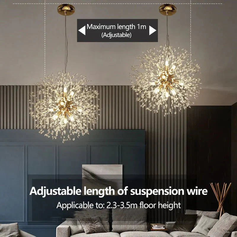 Pissenlit - Suspension Cristal Moderne LED