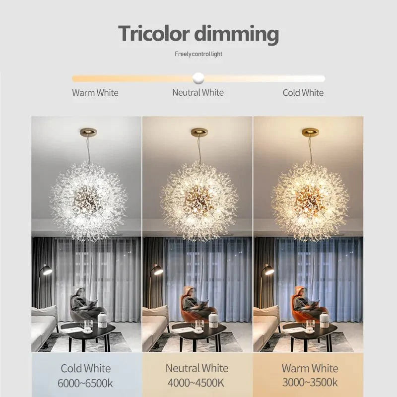Pissenlit - Suspension Cristal Moderne LED