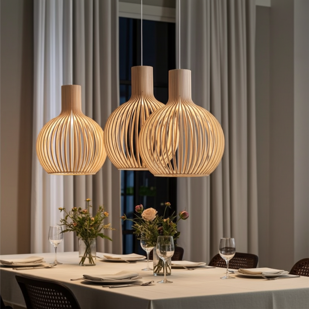 Wagner - Suspension Cage en Bois Style Campagne