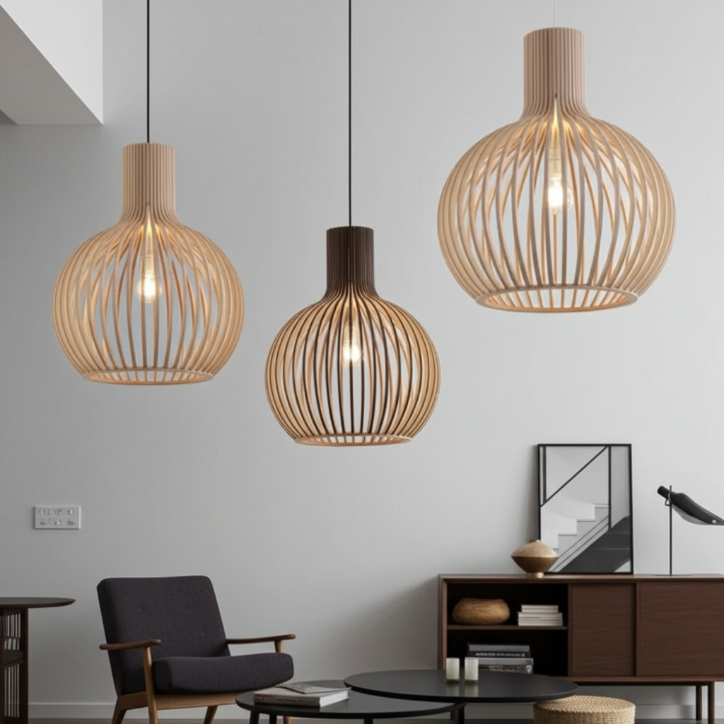 Wagner - Suspension Cage en Bois Style Campagne