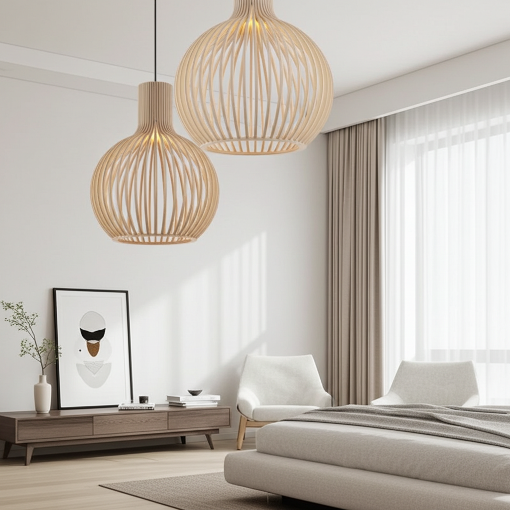 Wagner - Suspension Cage en Bois Style Campagne