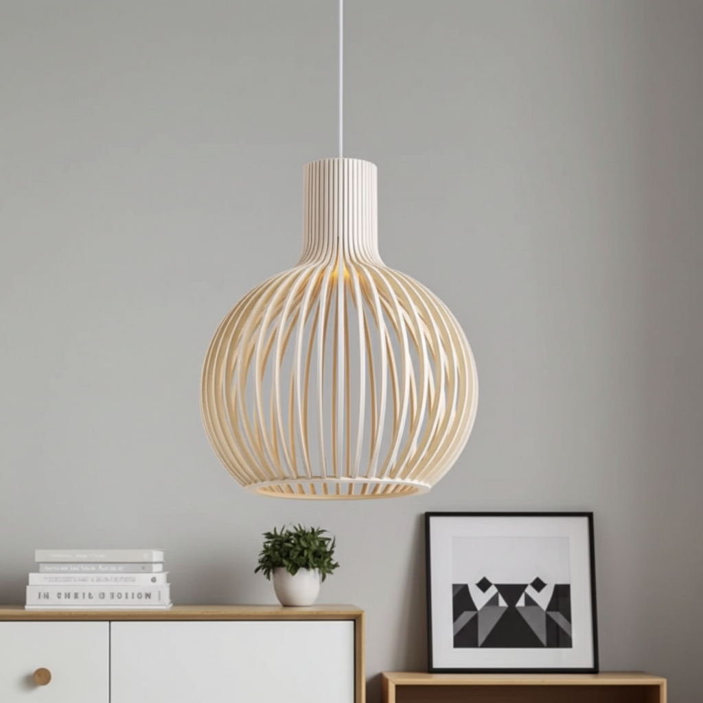 Wagner - Suspension Cage en Bois Style Campagne