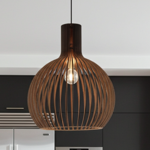 Wagner - Suspension Cage en Bois Style Campagne