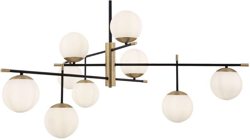 Grande suspension en verre et métal Nostalgie - Maytoni