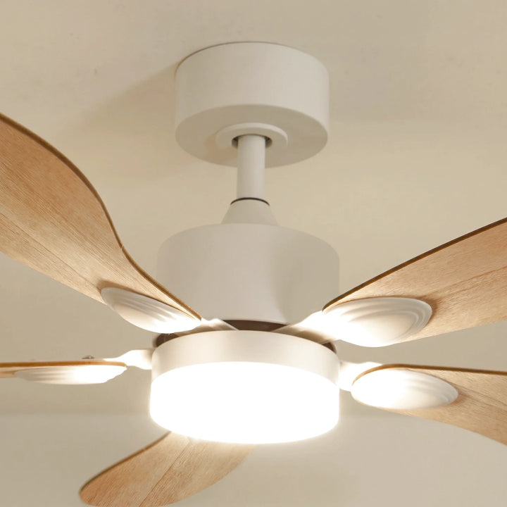 Libellule teinté Chêne — Ventilateur de plafond design