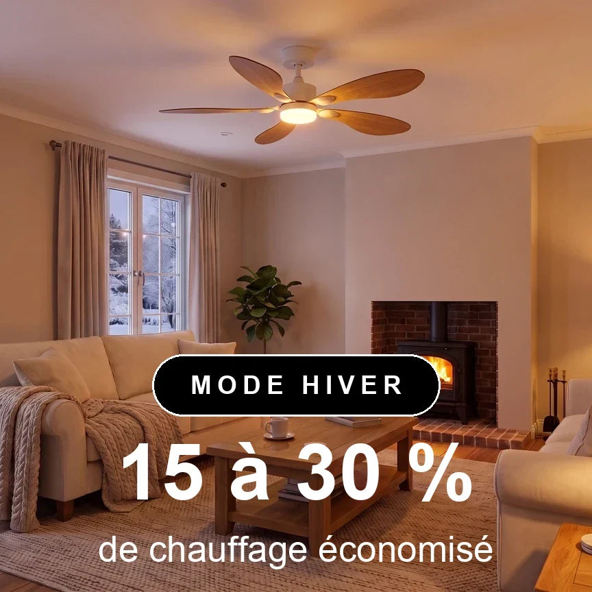 Libellule teinté Chêne — Ventilateur de plafond design