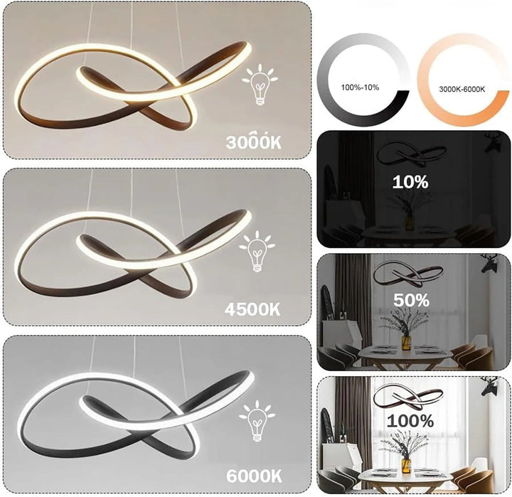 Trèfle - Suspension Scandinave à Anneaux LED