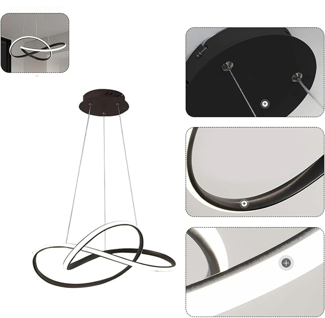 Trèfle - Suspension Scandinave à Anneaux LED