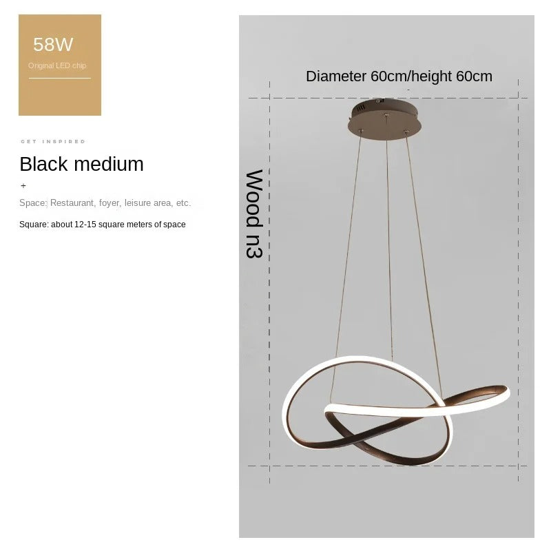 Trèfle - Suspension Scandinave à Anneaux LED