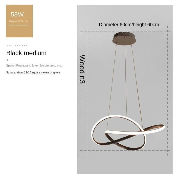 Trèfle - Suspension Scandinave à Anneaux LED