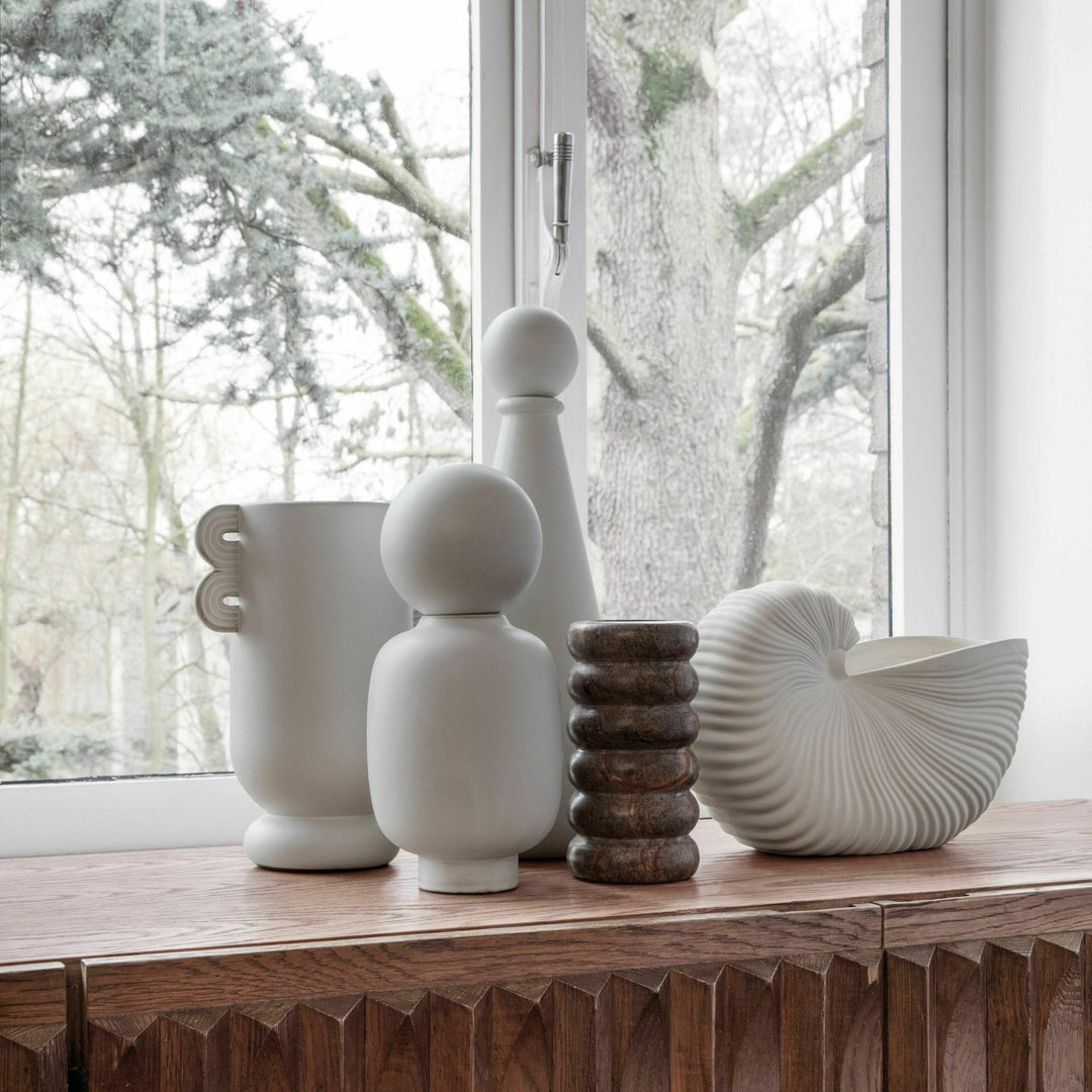 Pot en grès écru coquillage - Ferm Living