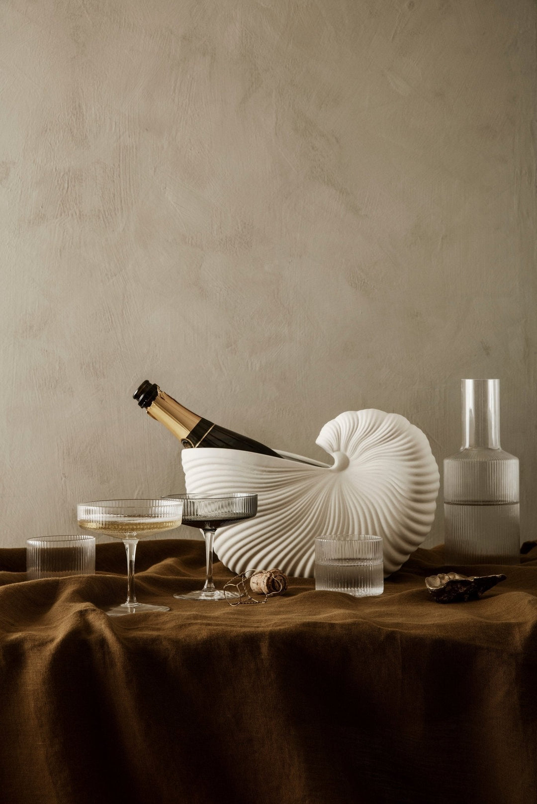 Pot en grès écru coquillage - Ferm Living