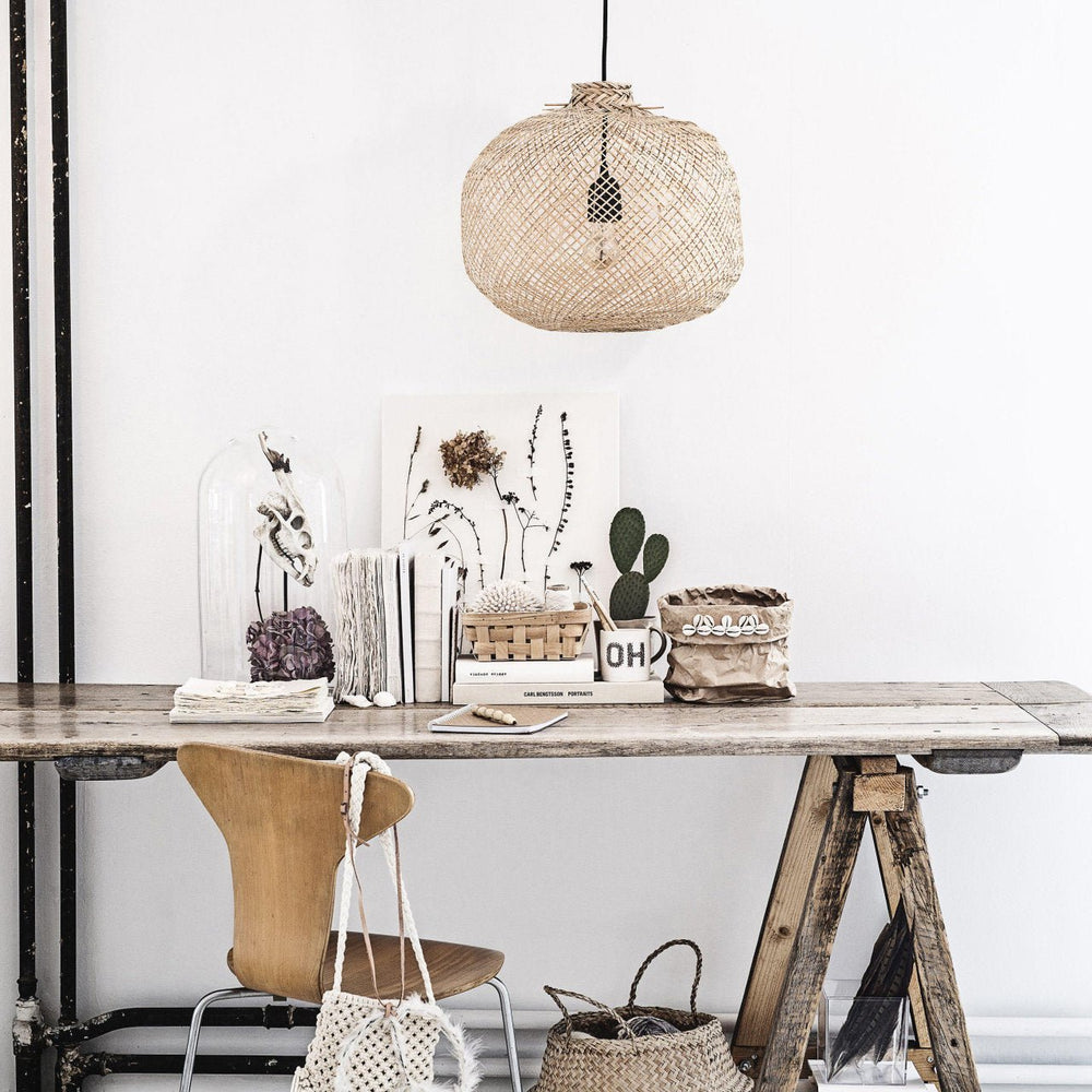 Suspension en bambou beige M Nature Rodi - Bloomingville