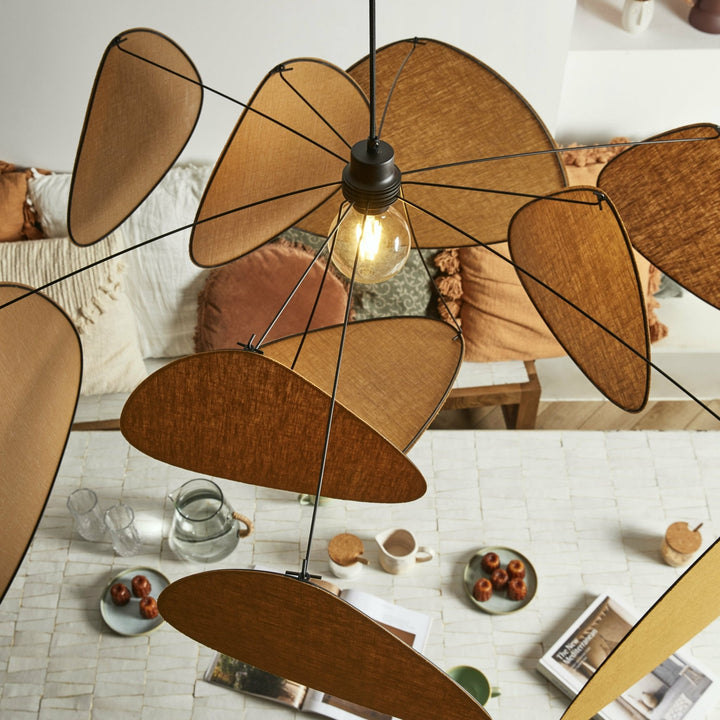 Suspension en lin curry et noir 110 cm Screen - édition The Cool Republic x Market Set