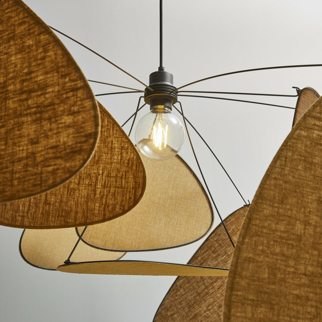 Suspension en lin curry et noir 110 cm Screen - édition The Cool Republic x Market Set
