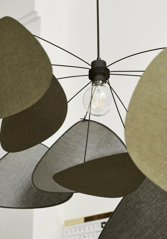 Suspension en lin kaki et noir 110 cm Screen - édition The Cool Republic x Market Set