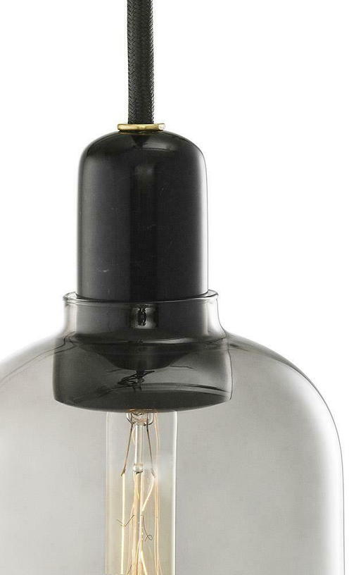 Suspension en marbre noir et verre fumé 17 cm Amp Smoke - Normann Copenhagen