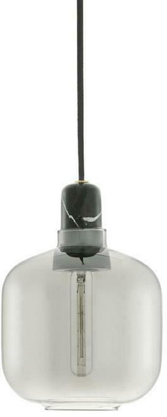 Suspension en marbre noir et verre fumé 17 cm Amp Smoke - Normann Copenhagen