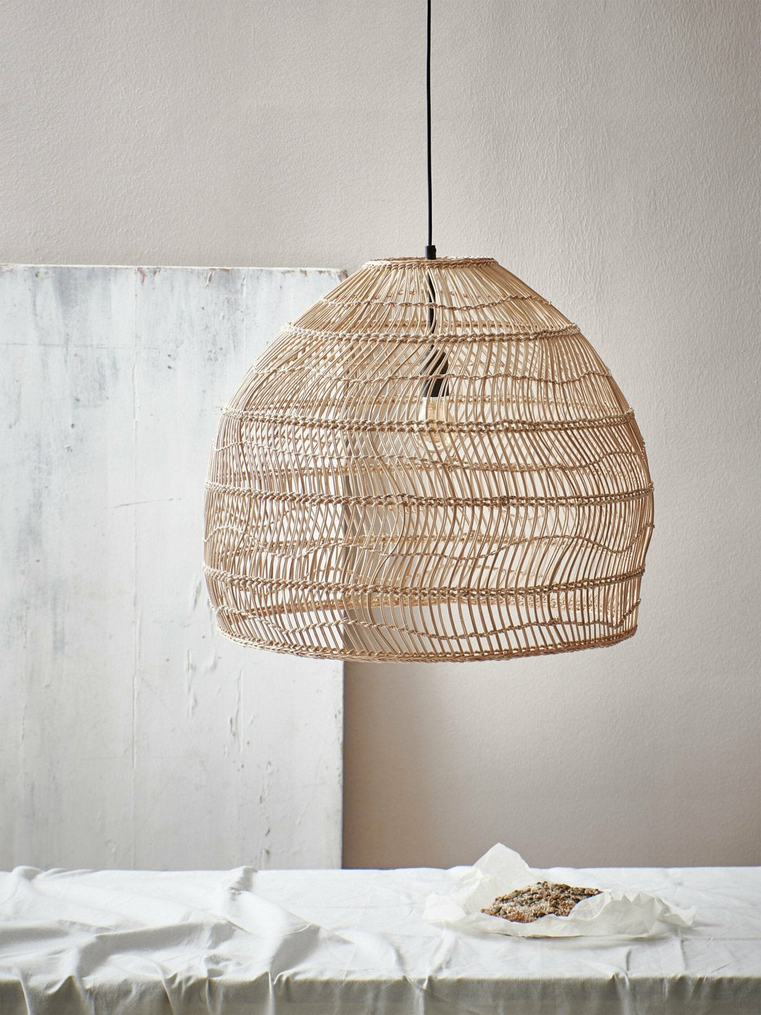 Suspension en osier naturel 60 cm Wicker Ball - HKliving