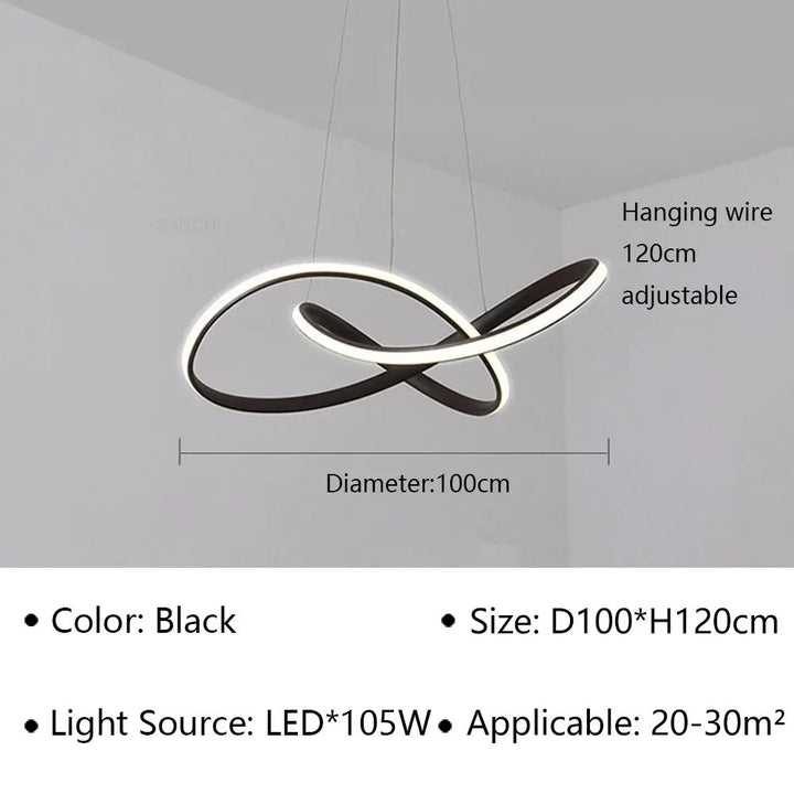 Trèfle - Suspension Scandinave à Anneaux LED