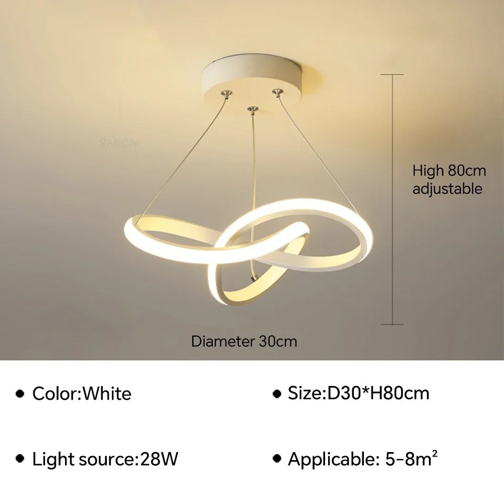 Trèfle - Suspension Scandinave à Anneaux LED
