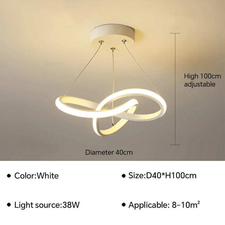 Trèfle - Suspension Scandinave à Anneaux LED