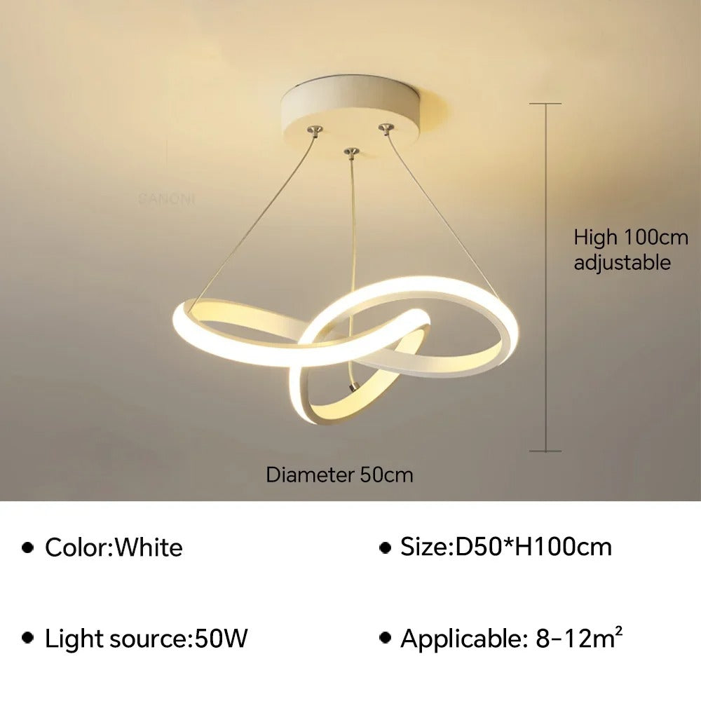 Trèfle - Suspension Scandinave à Anneaux LED